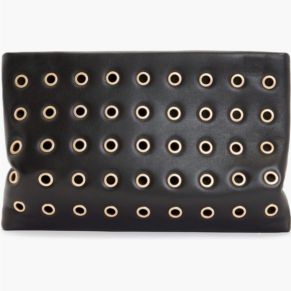 All Saints Handbags - AllSaints Bettina Eyelet Leather Clutch